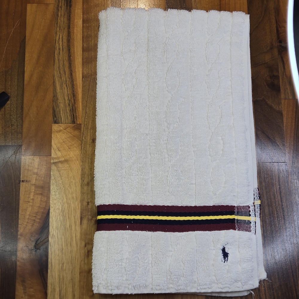 Ralph Lauren Home Vintage Cable Knit Cricket Towel – Made in USA